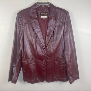 Stylish brown leather jacket